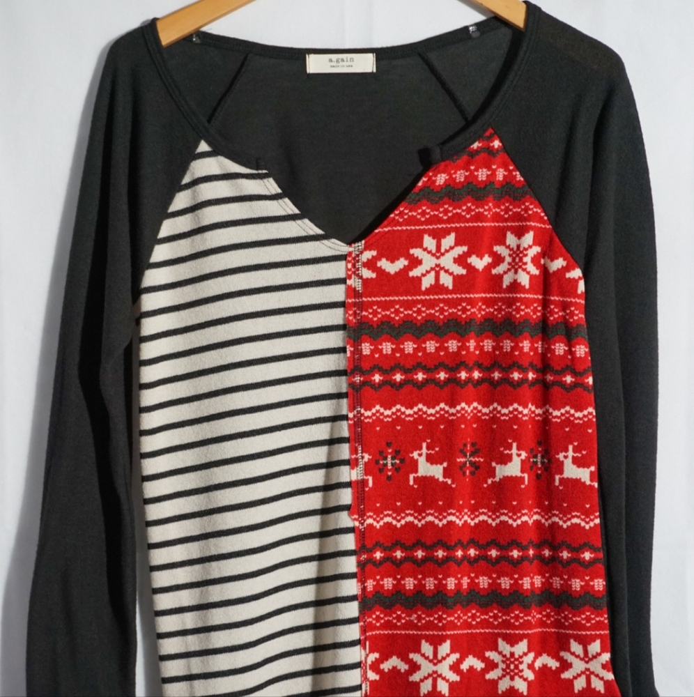 Long sleeve V neeck top